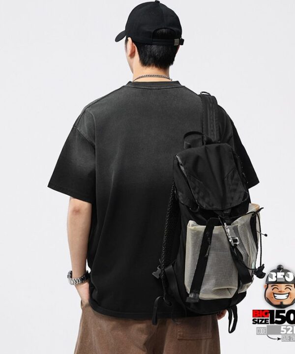 Áo Thun Tay Ngắn Cotton Gradient BEVTROTE Mềm Mại Retro Style 3