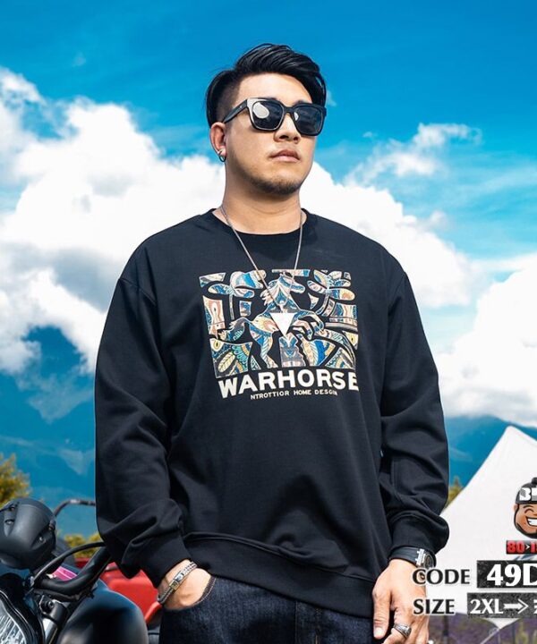 Áo thun sweater in hình ngựa chiến warhorse cá tính 7 Áo thun sweater in hình ngựa chiến warhorse cá tính 2