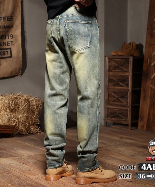 Quần dài jean wax phục cổ slim men fix 2
