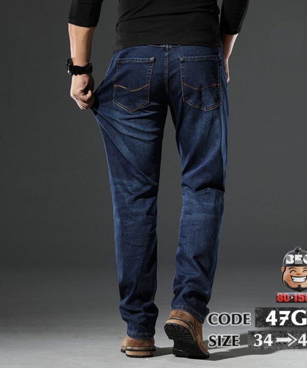 Quần dài jean ống suông basic thun co giãn 2