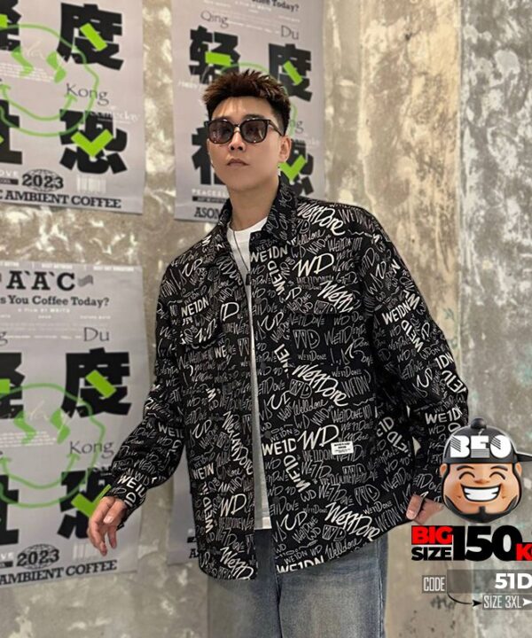 Áo khoác sơ mi when day WD texture full coat style 4