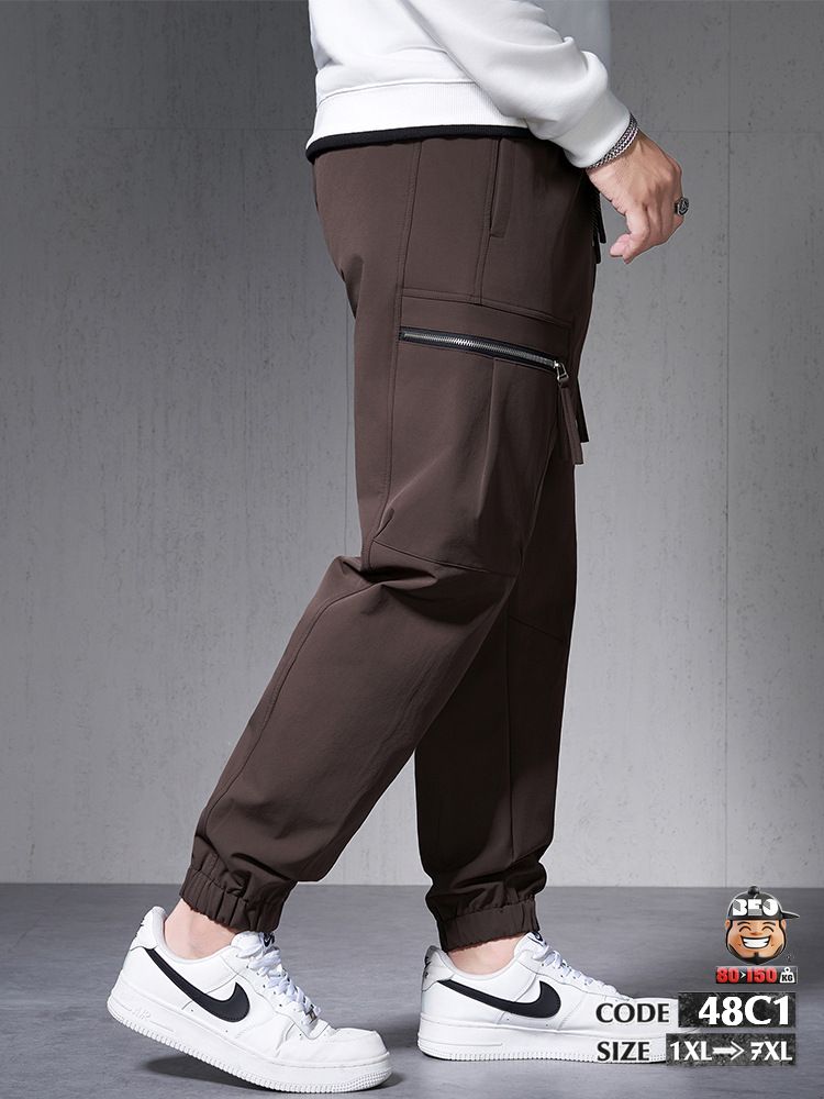 Quần dài jogger ống túm phối túi hợp khóa kéo đa năng 4 Quần dài jogger ống túm phối túi hợp khóa kéo đa năng - Ảnh 4