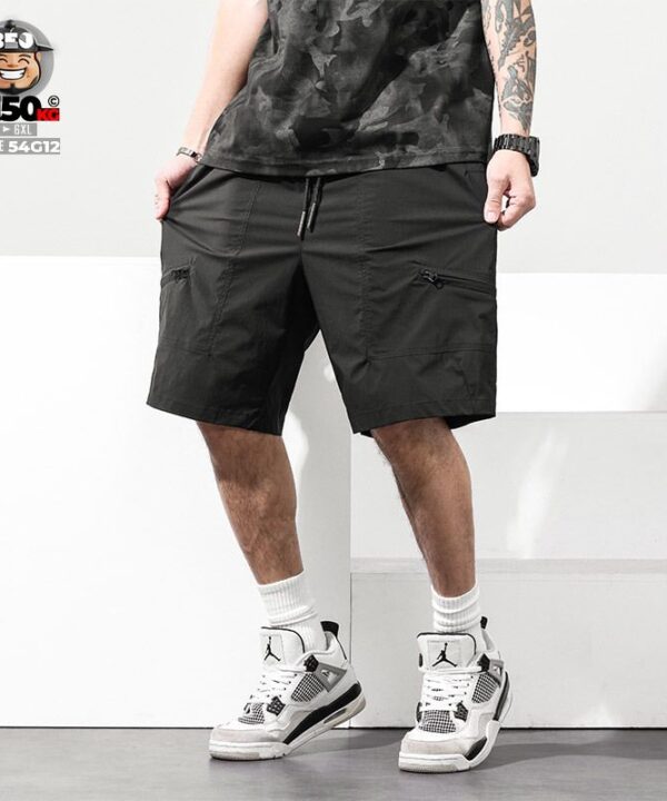 Quần short thun cool fabric line nổi phối túi hợp 5