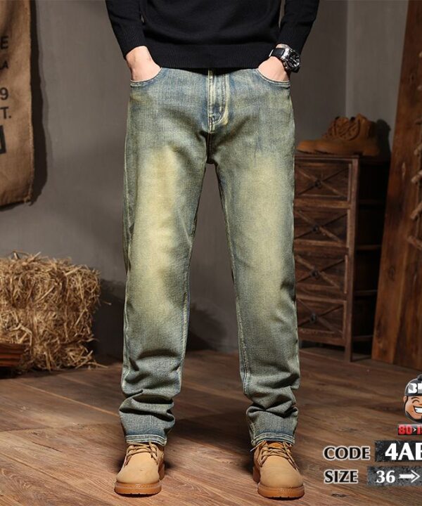Quần dài jean wax phục cổ slim men fix 3