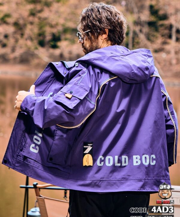 Áo khoác dù vải ráp phối túi kèm nón ColdBoc 7 Áo khoác dù vải ráp phối túi kèm nón ColdBoc 2