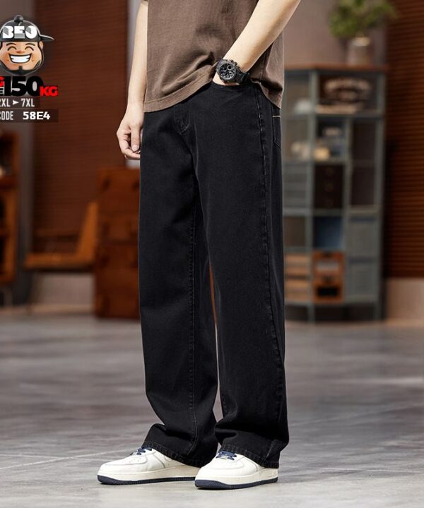 Quần dài Jean Denim cotton ống suông lưng thắc wax khói vintage 21 Quần dài Jean Denim cotton ống suông lưng thắc wax khói vintage 16