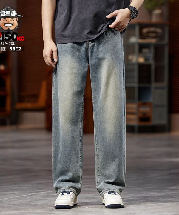 Quần dài Jean Denim cotton ống suông lưng thắc wax khói vintage 23 Quần dài Jean Denim cotton ống suông lưng thắc wax khói vintage 18