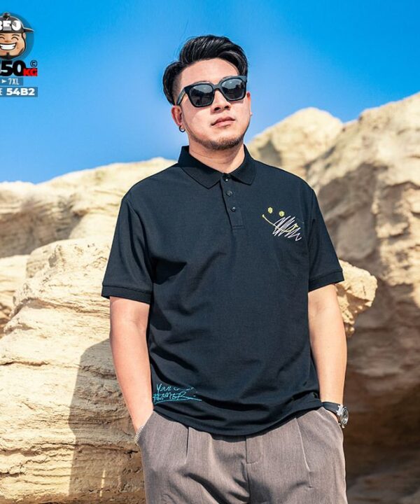 Áo thun tay ngắn Polo cotton tornado icon with special sign