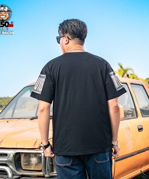 Áo thun tay ngắn thun cotton họa tiết Date cách điệu tay áo 11 Áo thun tay ngắn thun cotton họa tiết Date cách điệu tay áo 6