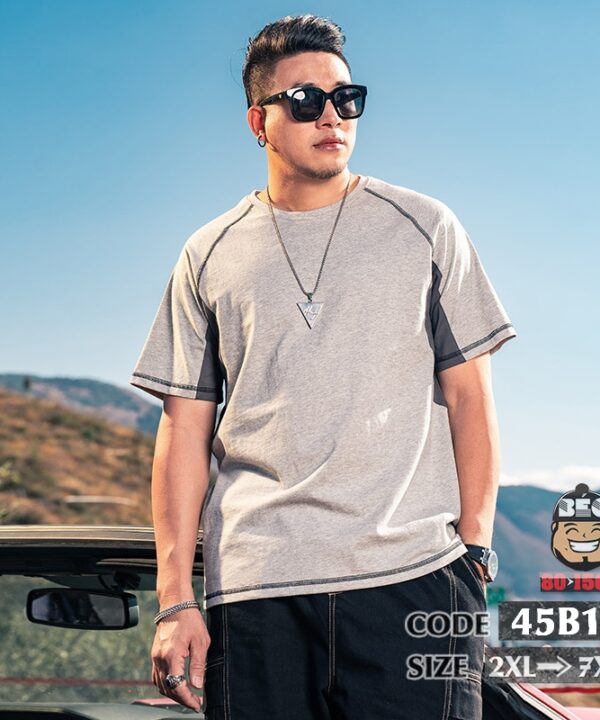 Áo thun tay ngắn cotton thun Tay chữ viền bigsize 8 Áo thun tay ngắn cotton thun Tay chữ viền bigsize 3