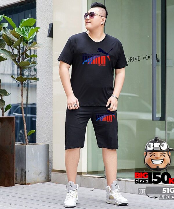 Alternative view of Đồ bộ ngắn thun cotton co giãn Puama chuyển sắc