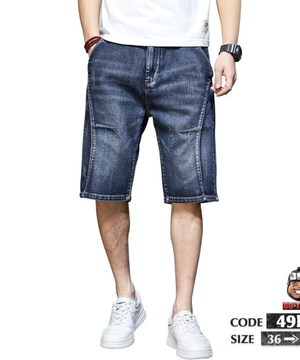 Quần ngắn jean chỉ nổi chữ S basic retro new 8 Quần ngắn jean chỉ nổi chữ S basic retro new 3