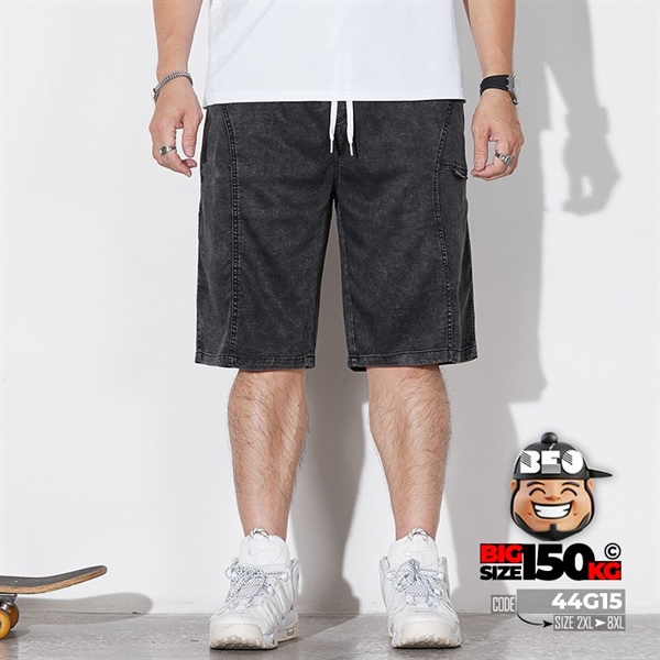 Alternative view of Quần ngắn Jean thun lạnh họa tiết chi nổi thoáng cá tính