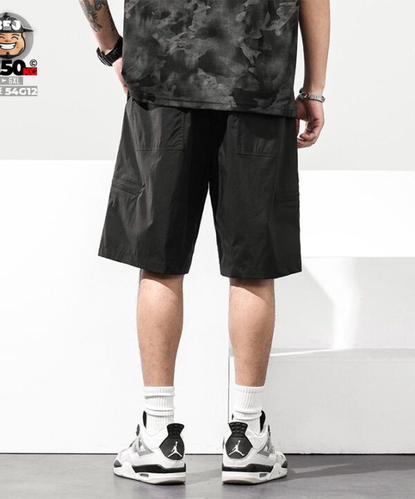 Quần short thun cool fabric line nổi phối túi hợp 6