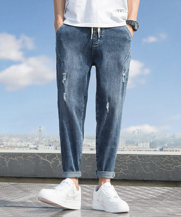 Quần dài jean thun rách ngầu lòi