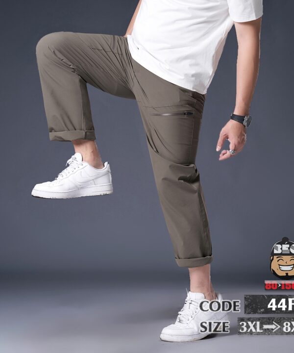 Quần dài jogger thun kiểu dáng ống suông phối túi ở đùi 9 Quần dài jogger thun kiểu dáng ống suông phối túi ở đùi 4