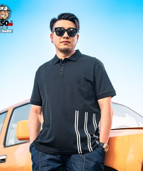 Áo thun tay ngắn Polo cotton triple dash phong cách tối giản 8 Áo thun tay ngắn Polo cotton triple dash phong cách tối giản 3