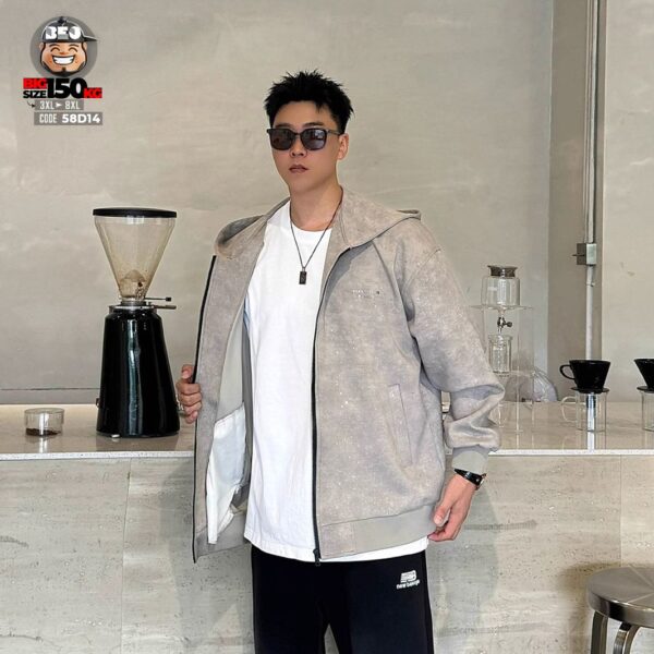 Áo khoác cotton form rộng có nón Galaxy logo tag 1