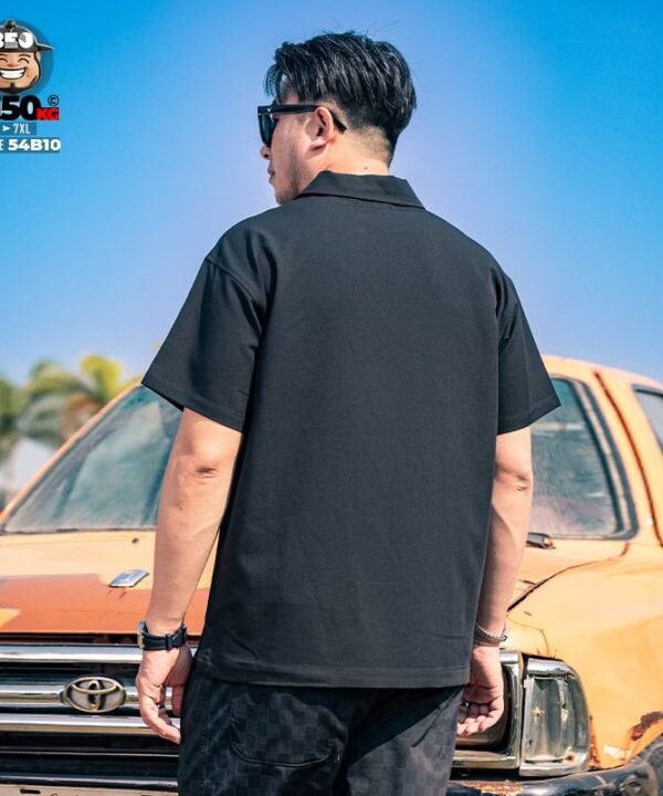 Áo thun tay ngắn Polo cotton cổ hỡ V style phối túi tide band 9 Áo thun tay ngắn Polo cotton cổ hỡ V style phối túi tide band 4