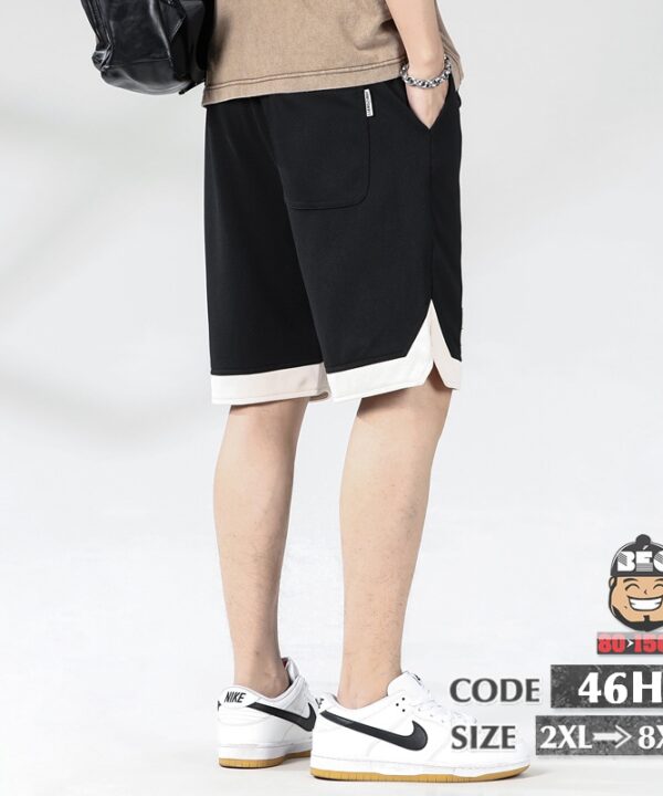 Alternative view of Quần ngắn thun ráp ống cá tính bảng vuông ở đùi