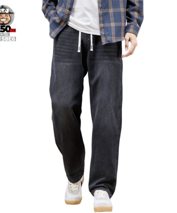 Quần dài jean ống suông lưng thun kết hợp wash whisker tide 21 Quần dài jean ống suông lưng thun kết hợp wash whisker tide 16