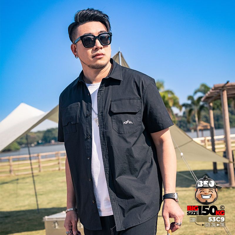 Áo sơ mi tay ngắn cotton phối túi kiểu icon mountain phong cách tối giản 4 Áo sơ mi tay ngắn cotton phối túi kiểu icon mountain phong cách tối giản - Ảnh 4