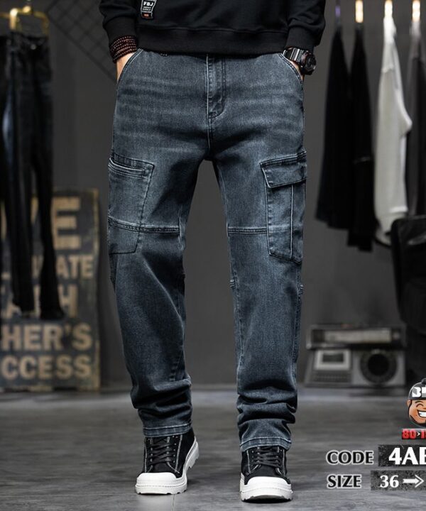 Quần dài jean thun phối túi ngang gối Men fit 7 Quần dài jean thun phối túi ngang gối Men fit 2