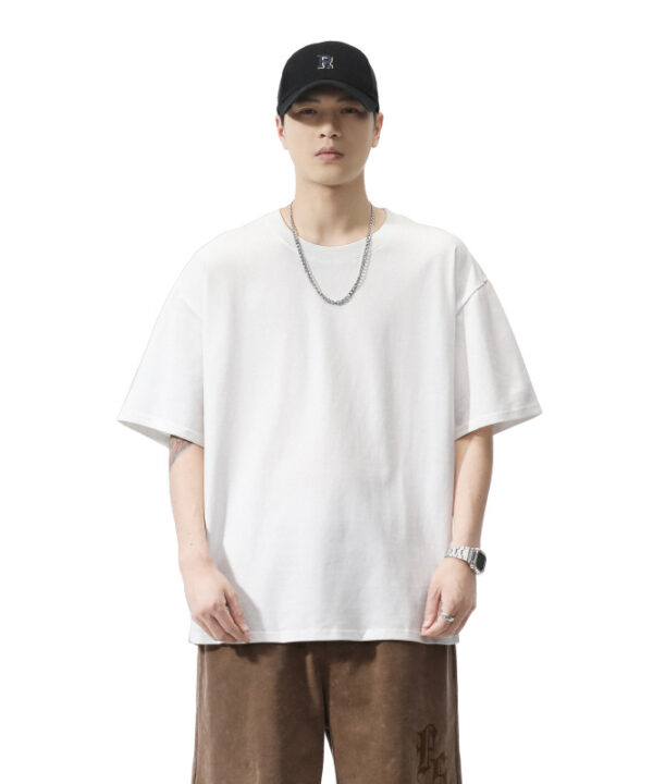 Alternative view of Áo thun tay ngắn trơn cánh dơi phong cách đơn giản