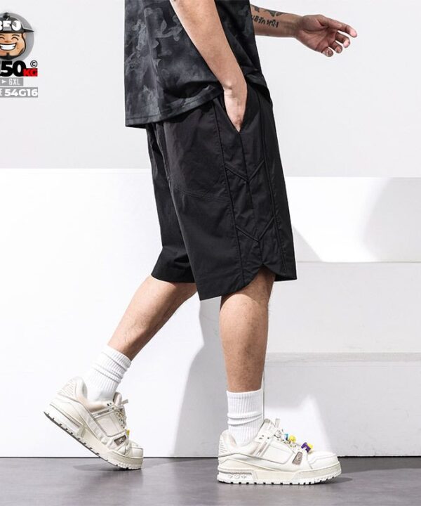 Quần short thun cool fabric line arrow down street art style 9 Quần short thun cool fabric line arrow down street art style 4