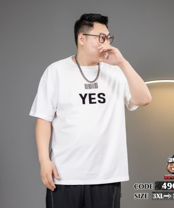 Alternative view of Áo thun tay ngắn cổ tròn barcode with Yes