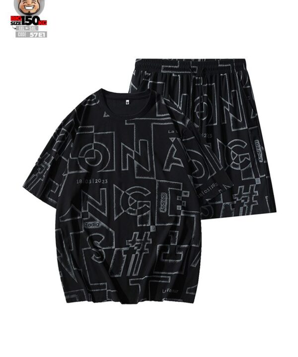 Đồ bộ ngắn tay thun lạnh form rộng họa tiết chữ typogarphy full 6