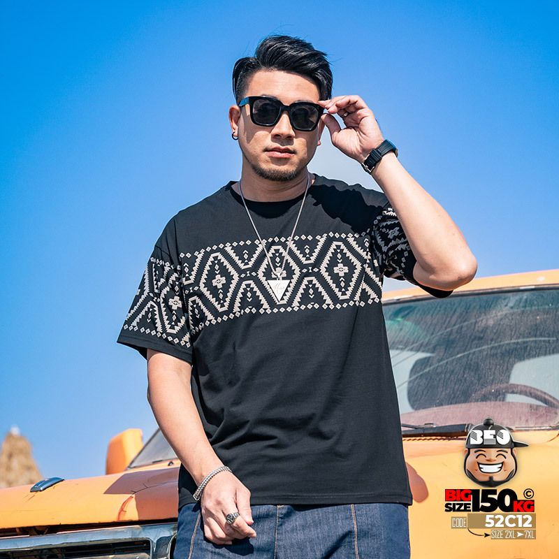 Áo thun tay ngắn họa tiết in Egypt cổ điển quanh ngực 1 Áo thun tay ngắn họa tiết in Egypt cổ điển quanh ngực