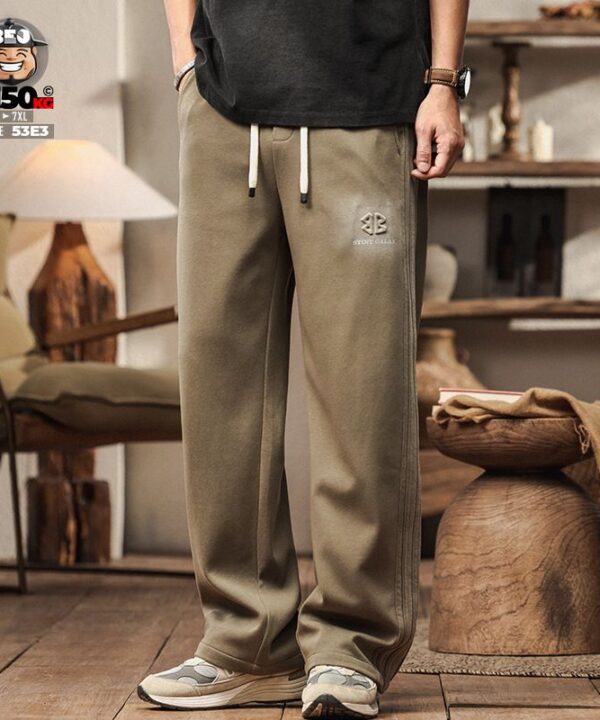 Quần dài Jogger ống suông 3 sọc ẩn bên hong old school style 4