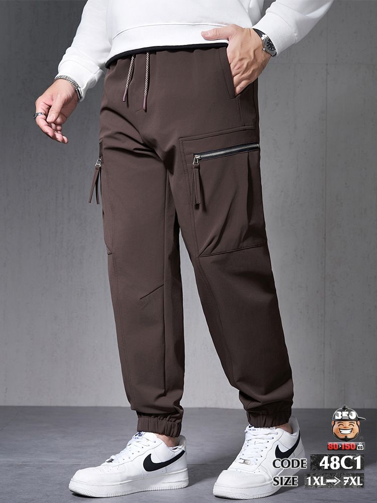 Quần dài jogger ống túm phối túi hợp khóa kéo đa năng 5 Quần dài jogger ống túm phối túi hợp khóa kéo đa năng - Ảnh 5