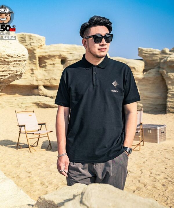 Áo thun tay ngắn Polo cotton Complexity gắn logo cá tính 3