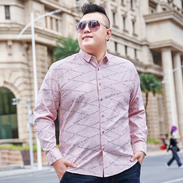 Áo sơ mi tay dài phong cách những sọc đứt khúc đan xen 1