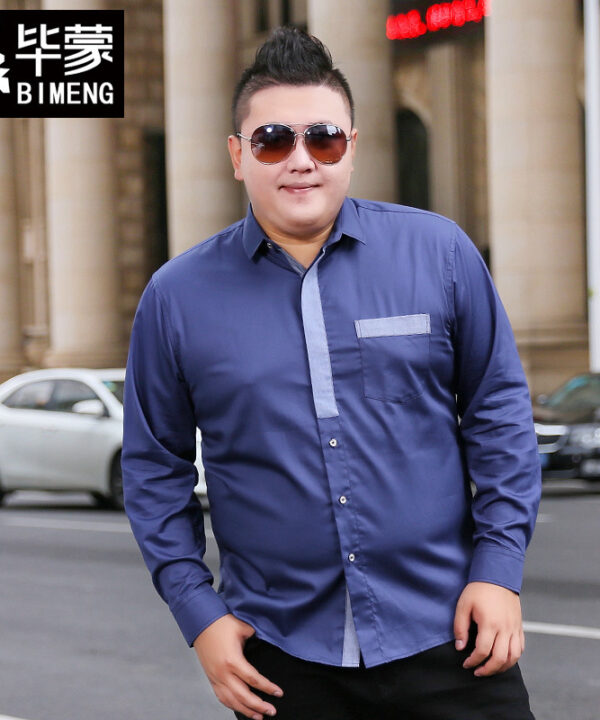 Áo sơ mi tay dài lịch lãm nhấn viền cổ và túi áo