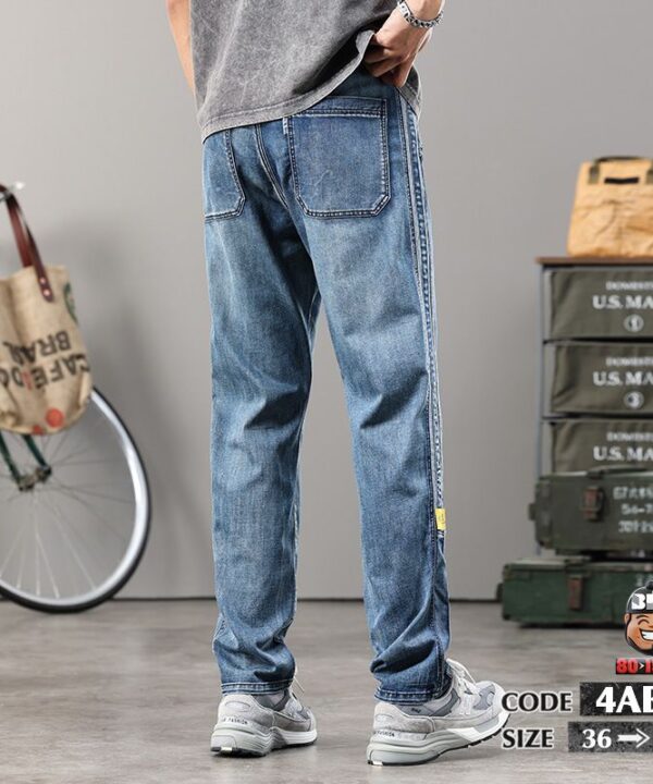 Alternative view of Quần dài jean denim men styles trải chỉ bên hông