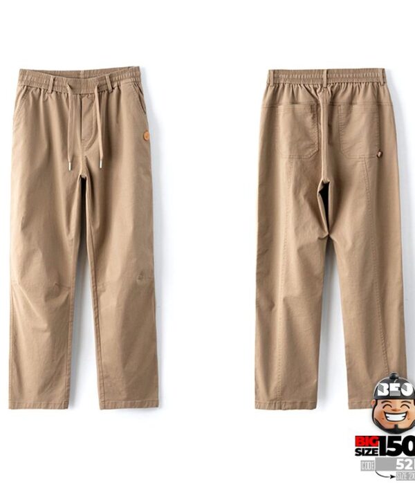 Quần dài kaki lưng thun Cargo ống suông co giãn nhẹ 4