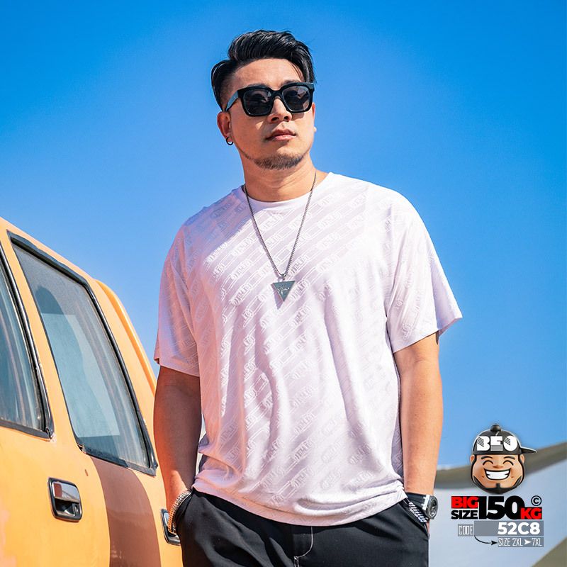 Áo thun tay ngắn thun lạnh vải jacquard in chìm thoáng mát 4 Áo thun tay ngắn thun lạnh vải jacquard in chìm thoáng mát - Ảnh 4