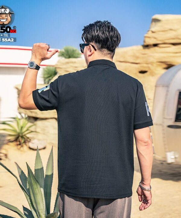 Áo thun tay ngắn Polo cotton double R họa tiết tay áo 9 Áo thun tay ngắn Polo cotton double R họa tiết tay áo 4