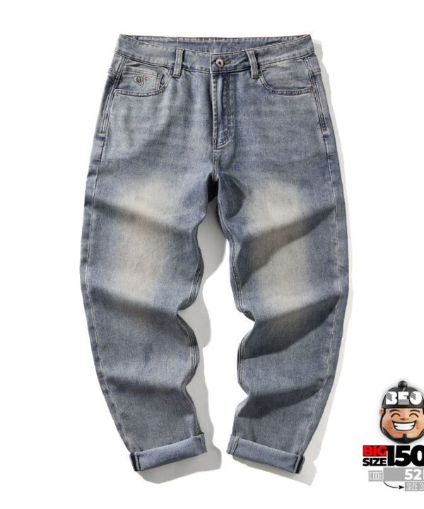 Quần dài jean thun giãn nhẹ wash bạc loang mạnh phong cách old school 9 Quần dài jean thun giãn nhẹ wash bạc loang mạnh phong cách old school 4