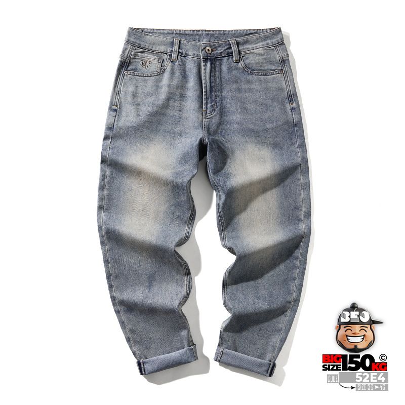 Quần dài jean thun giãn nhẹ wash bạc loang mạnh phong cách old school 5 Quần dài jean thun giãn nhẹ wash bạc loang mạnh phong cách old school - Ảnh 5