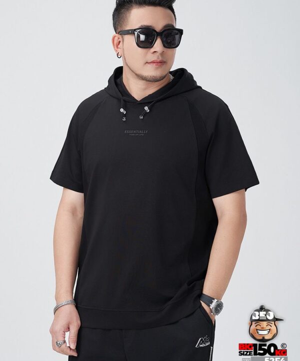 Alternative view of Áo Hoodie T Shirt chữ nổi Essentially tối giãn và cá tính