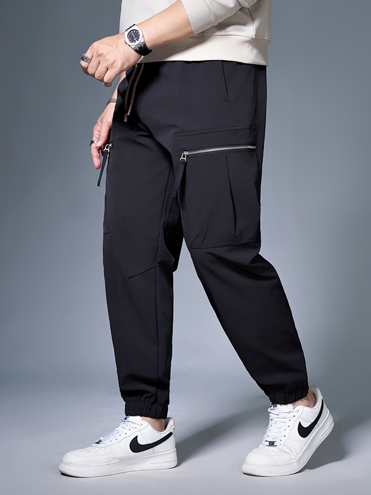 Quần dài jogger ống túm phối túi hợp khóa kéo đa năng 2 Quần dài jogger ống túm phối túi hợp khóa kéo đa năng - Ảnh 2