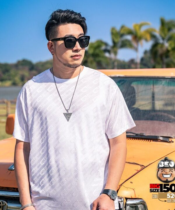 Alternative view of Áo thun tay ngắn thun lạnh vải jacquard in chìm thoáng mát