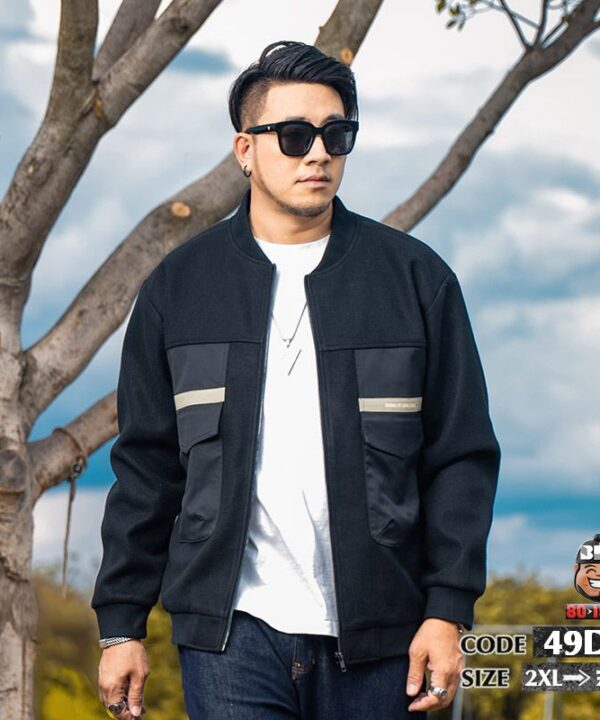 Áo khoác bomber kiểu ráp phối túi trước áo kèm viền sau phong cách 8 Áo khoác bomber kiểu ráp phối túi trước áo kèm viền sau phong cách 3