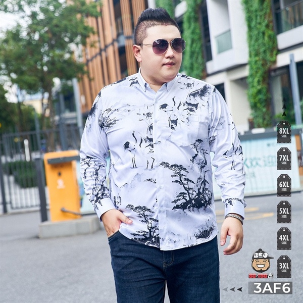 Áo sơ mi tay dài flower có túi phong cách trung hoa