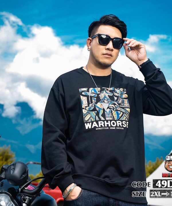 Áo thun sweater in hình ngựa chiến warhorse cá tính 9 Áo thun sweater in hình ngựa chiến warhorse cá tính 4