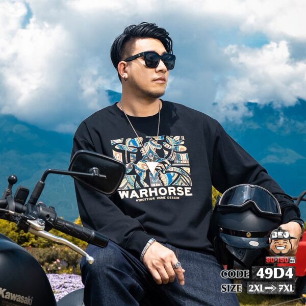Áo thun sweater in hình ngựa chiến warhorse cá tính 1